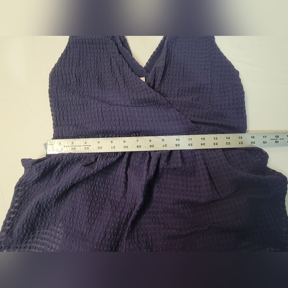 Anthropology Ric Rac Crepe Cascade Ruffle Dress Size Large - Picture 7 of 10